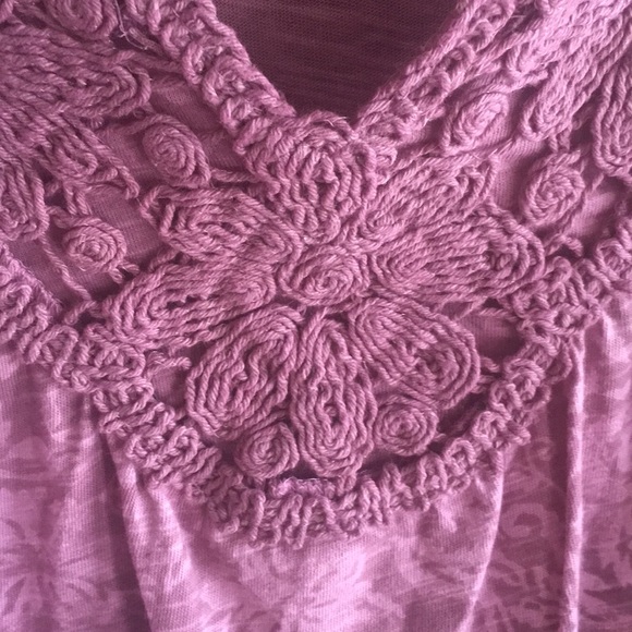 NWT Sonoma S cotton T-shirt with crochet detail - Picture 2 of 6